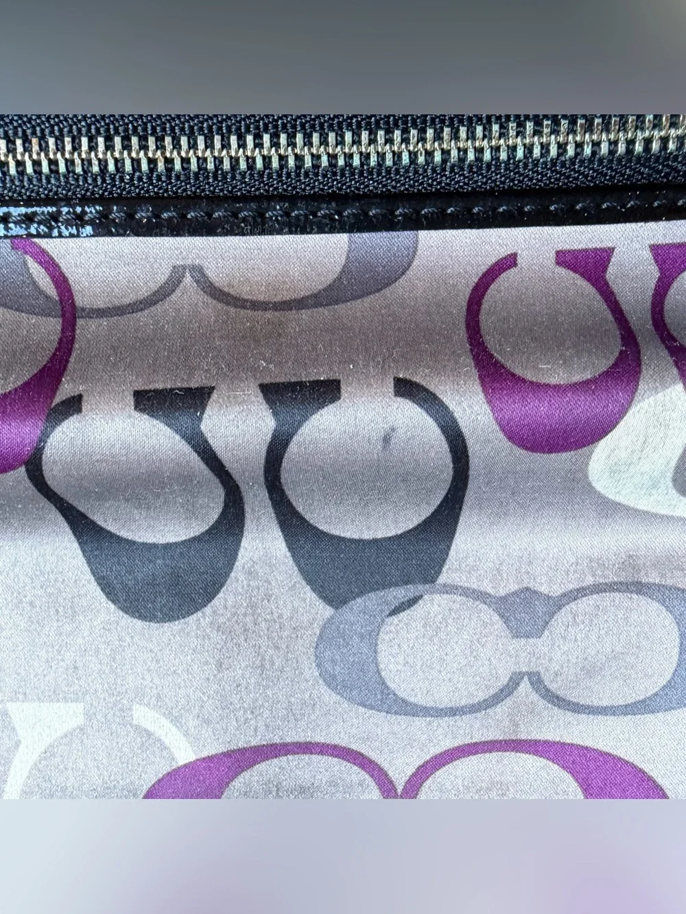 COACH Soho Optic Print Demi Clutch VTG Y2K Double Buckle Wristlet Wallet *READ*